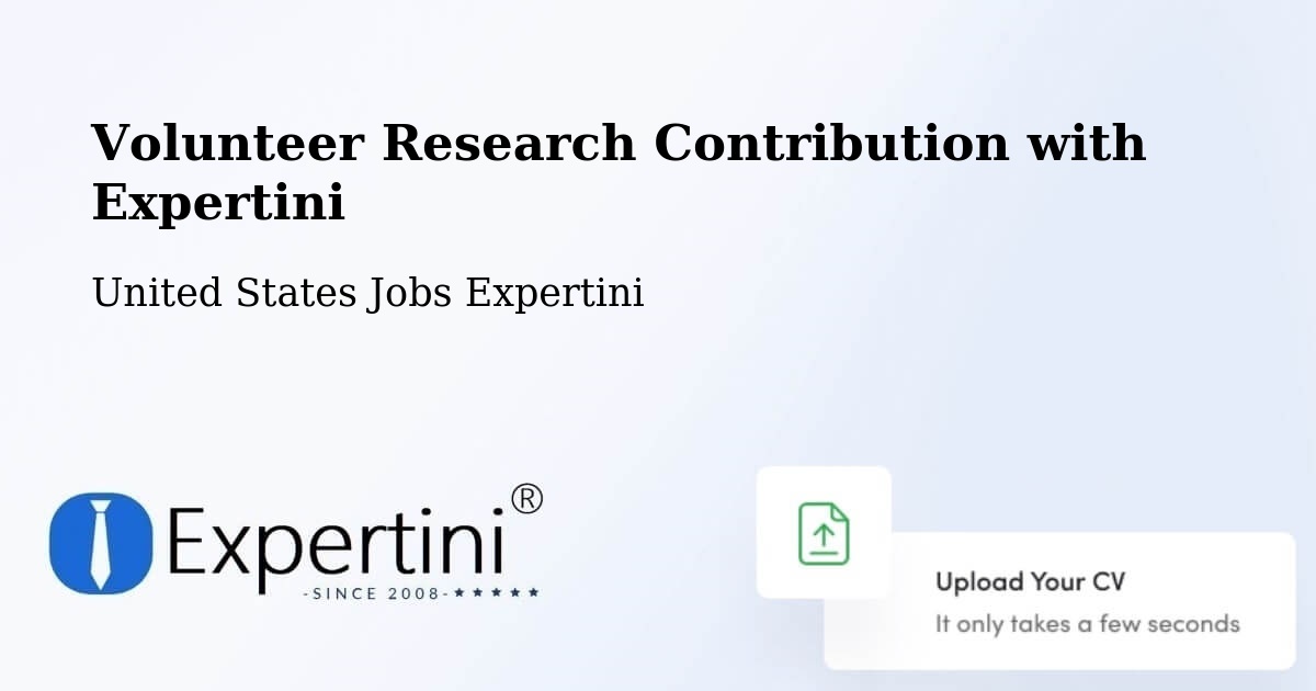 Volunteer Research Contribution Program – Trainer - United States Jobs Expertini